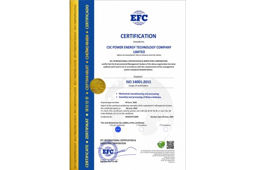 BKBATTECH ĐẠT CHỨNG NHẬN ISO 9001:2015 VÀ ISO 14001:2015